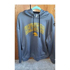 Men’s Hawkeyes Gray Hoodie with Yellow Logo